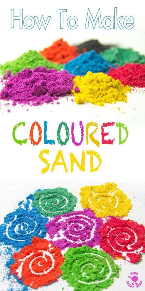 How to make coloured sand pin