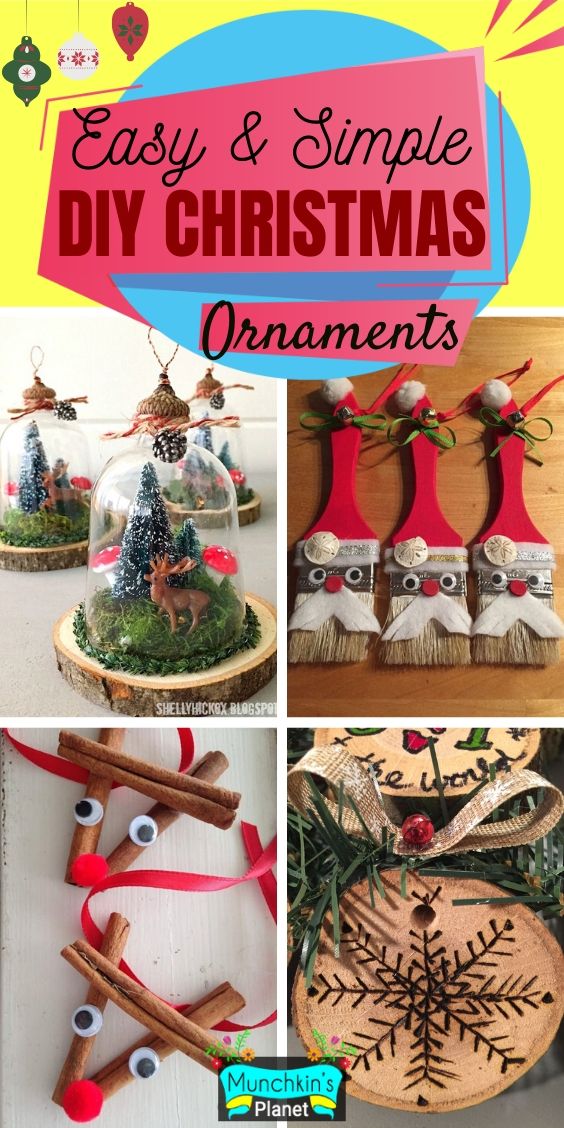 19 Easy Diy Christmas Ornaments Ideas Munchkins Planet