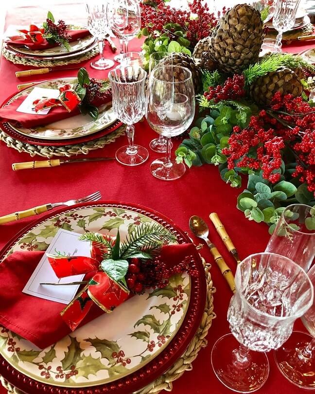 simple easy christmas table setting ideas 1