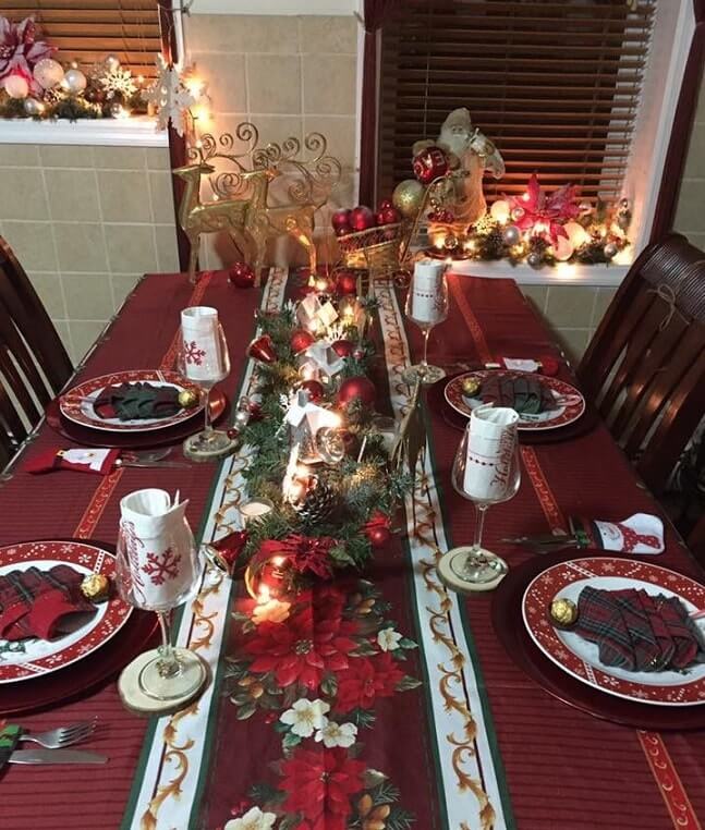 simple easy christmas table setting ideas 11