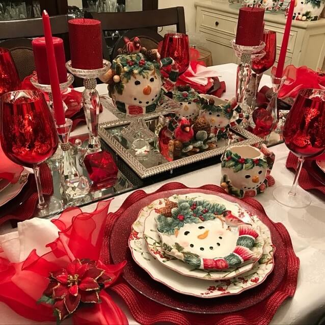 simple easy christmas table setting ideas 15