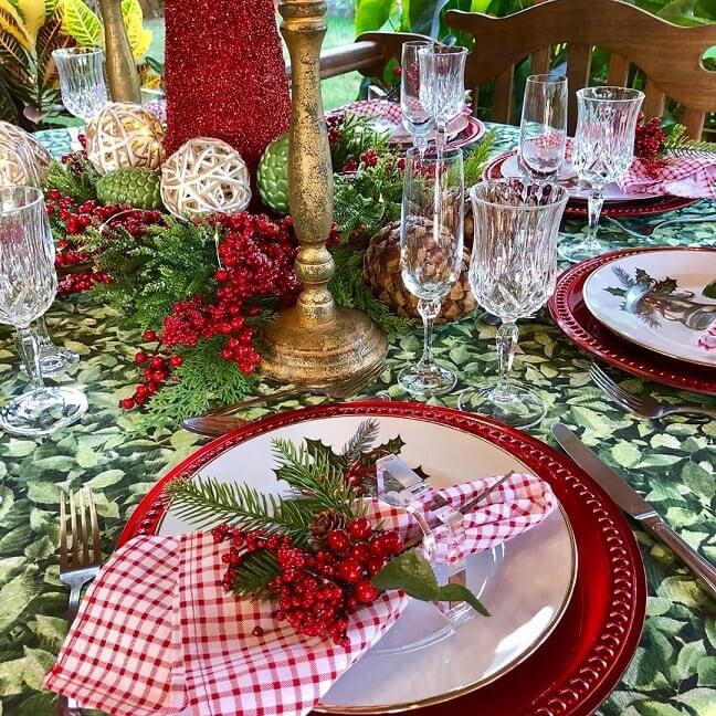 simple easy christmas table setting ideas 7