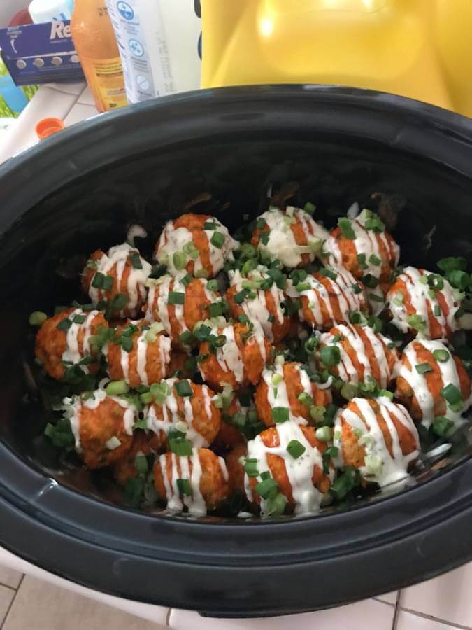 buffalo chicken meatballs