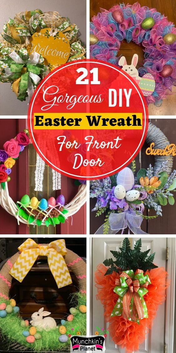 21 DIY Easter Wreath Ideas For Front Door