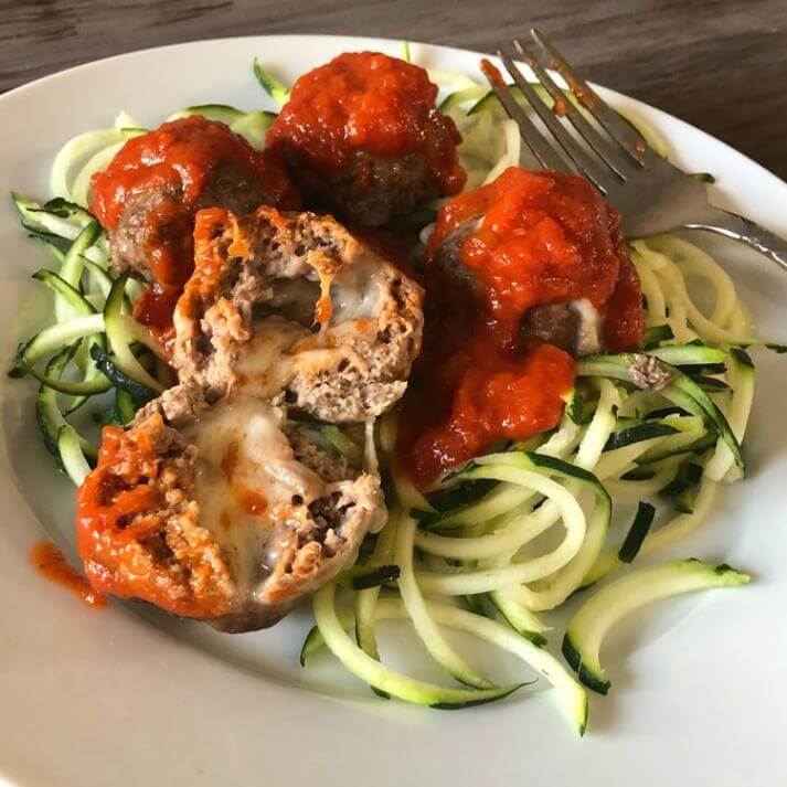 mozzarella stuffed meatballs