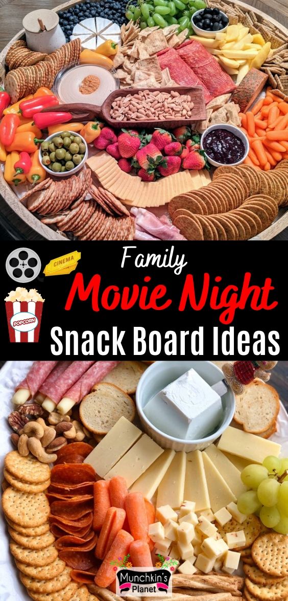 movie night snack board