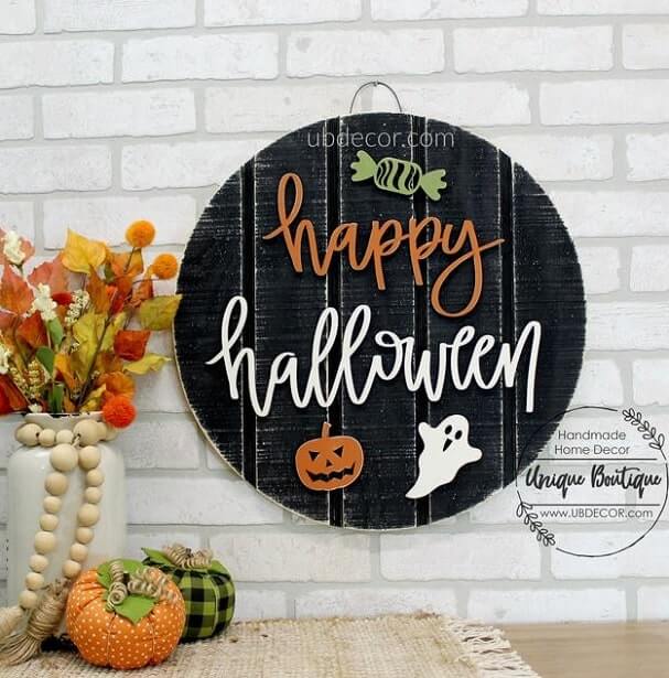 diy halloween door hanger 1