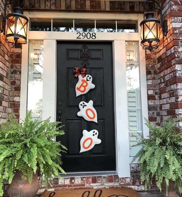 diy halloween door hanger 4