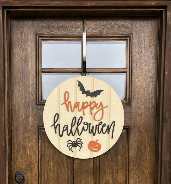 diy halloween door hanger 5