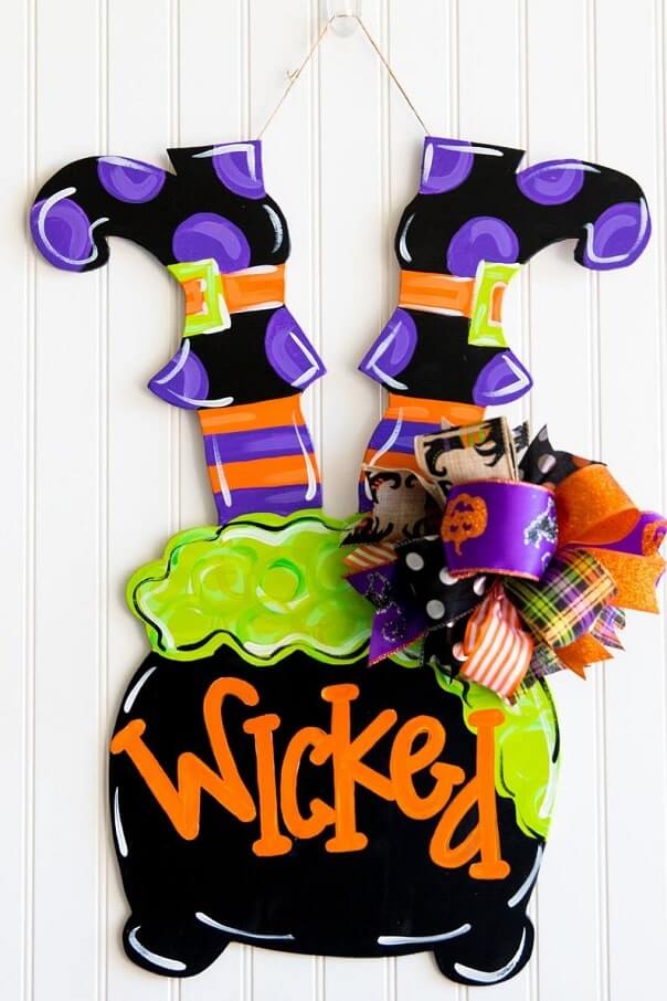 diy halloween door hanger 6