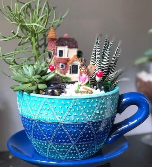 diy teacup fairy garden ideas