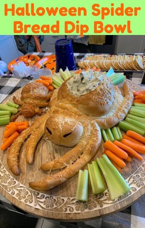 halloween spider dip snacks