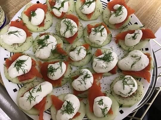 cucumber smoked salmon appetizer