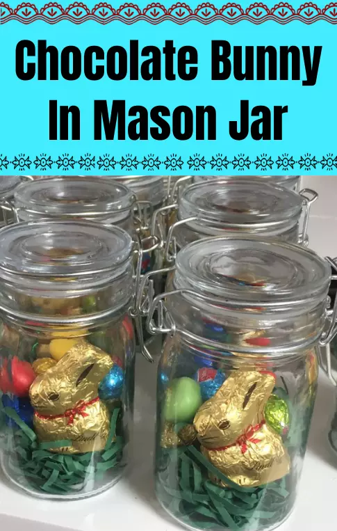 chocolate bunny mason jar 2