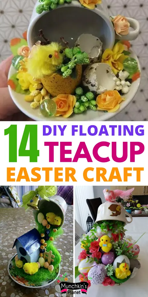 14  DIY Floating Teacup Easter Craft Ideas