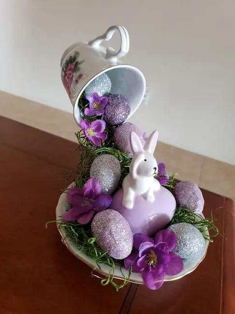 easy floating teacup easter centerpiece 3