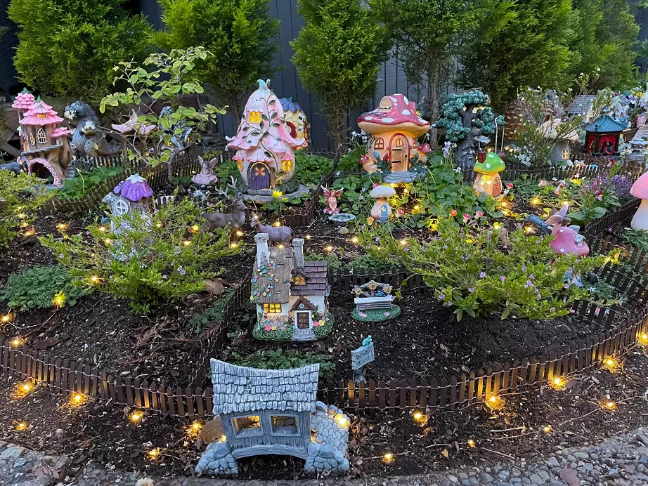 outdoor fairy garden village