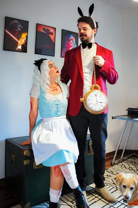 halloween costumes suits alice rabbit