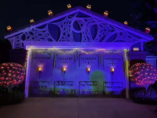 Halloween garage door decoration