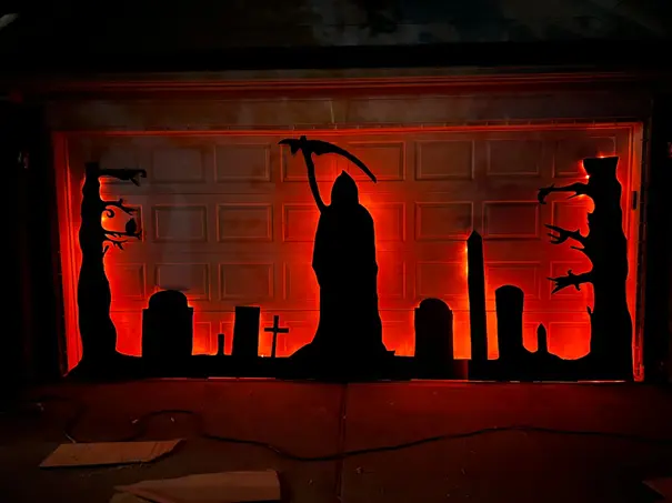 halloween garage door decorations 12