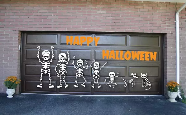 Halloween garage door magnet decor