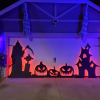 halloween garage door silhouette