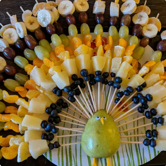 gorgeous Turkey fruit tray