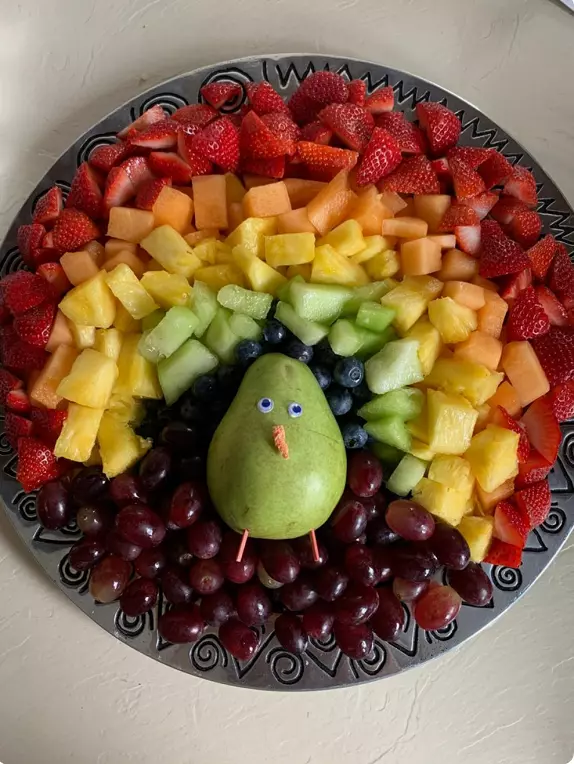 Simple Turkey fruit tray