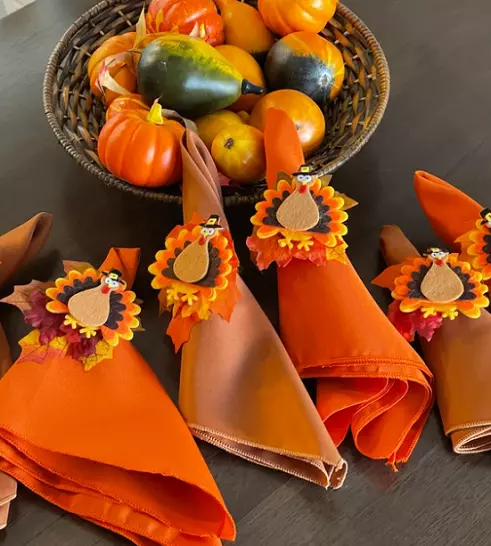 Thanksgiving Turkey napkin rings