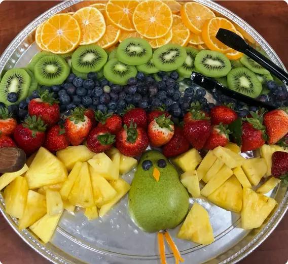 Turkey appetizer fruit tray