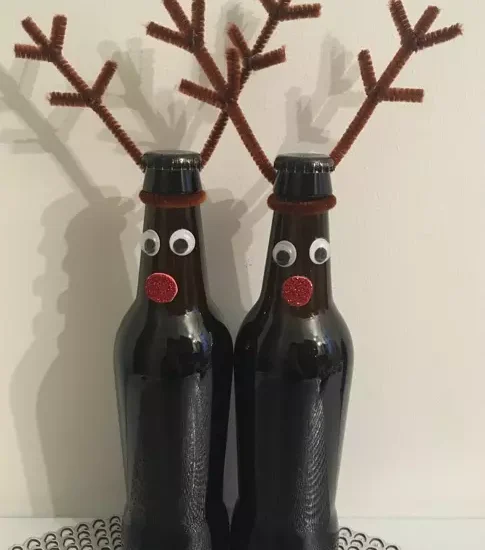 reindeer root beer bottles