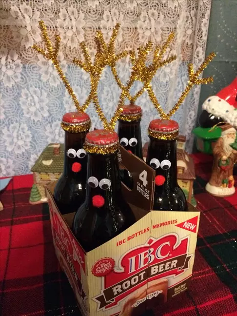reindeer root beer bottles crafts