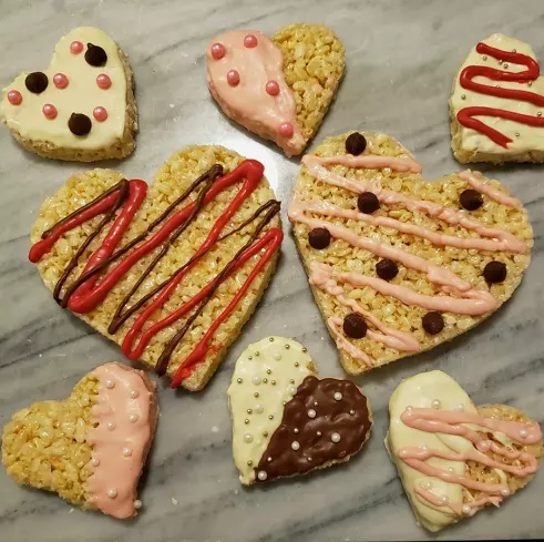 valentine rice krispie treats