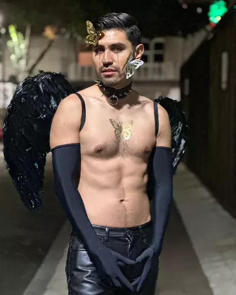 Shirtless Halloween Costumes Black Angel
