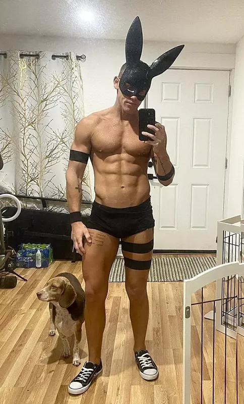 Shirtless Halloween Costumes Bunny