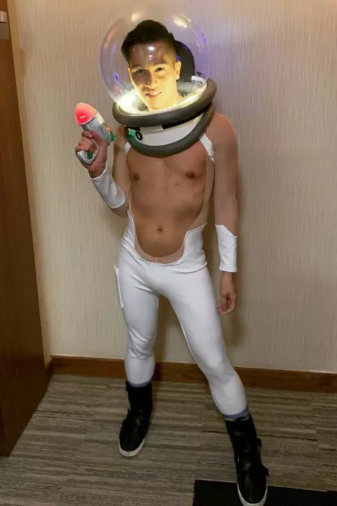 Shirtless Halloween Costumes Spaceman