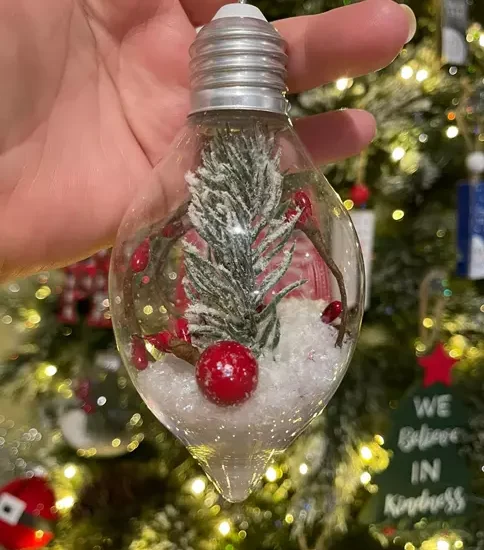 homemade bulb ornament
