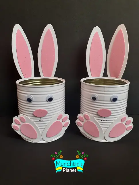 tin can easter bunny craft 5