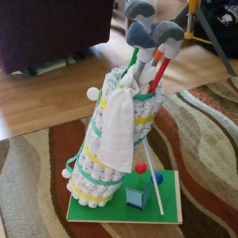 golf bag diaper cake ideas 11