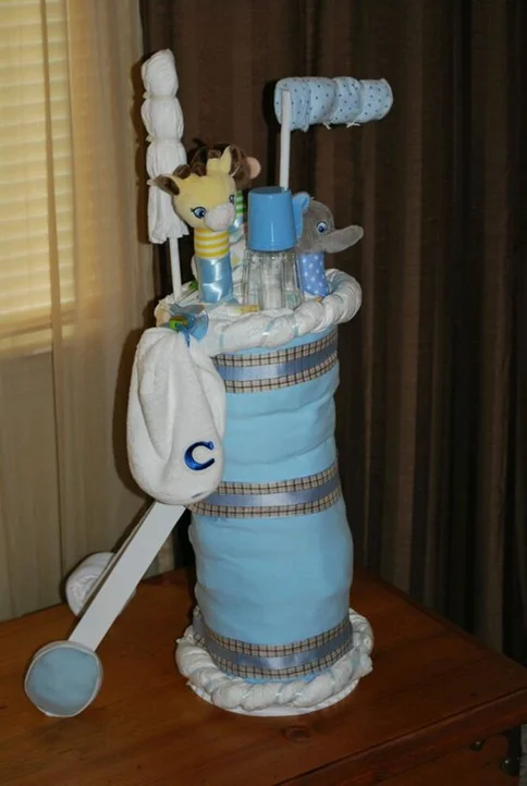 golf bag diaper cake ideas 13