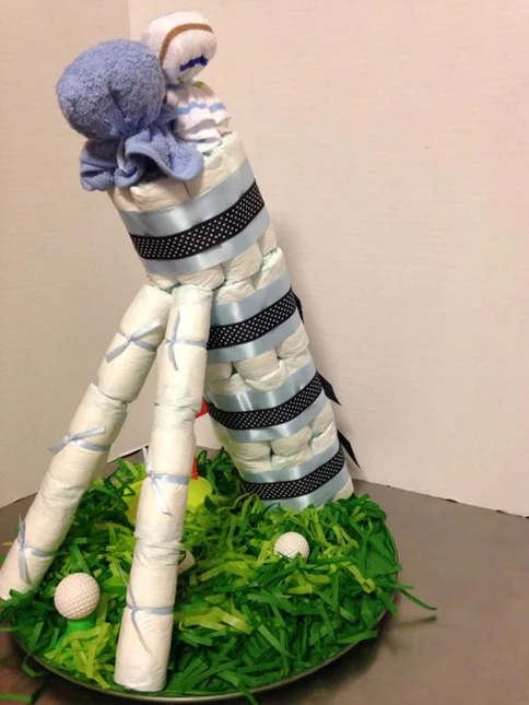 golf bag diaper cake ideas 3