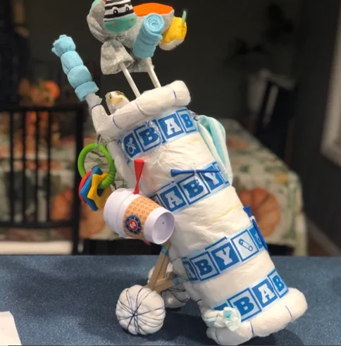 golf bag diaper cake ideas 5